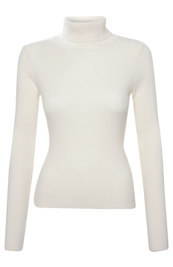 Long Sleeve Turtleneck Sweater Top Slide 1