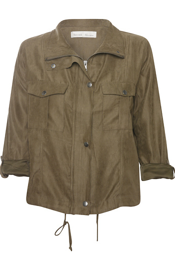 Peach Skin Crop Utility Jacket Slide 1