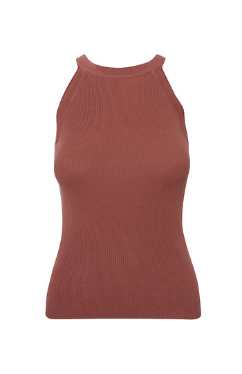 Ribbed High Neck Tank Slide 1