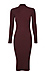 Long Sleeve Turtleneck Midi Dress Thumb 1