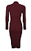 Long Sleeve Turtleneck Midi Dress Thumb 2