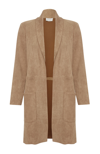 Open Front Long Coat Slide 1