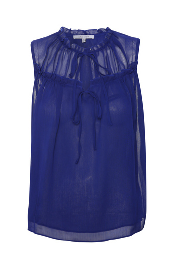 Sleeveless Split Neck Blouse Slide 1