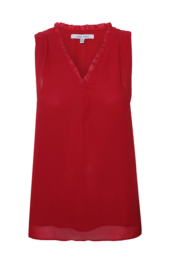 Sleeveless V Neck Blouse Slide 1