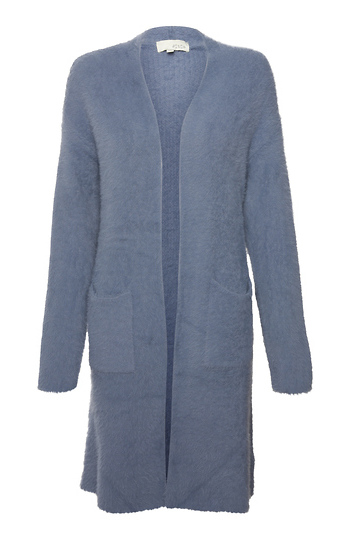 Eyelash Knit Open Cardigan Slide 1