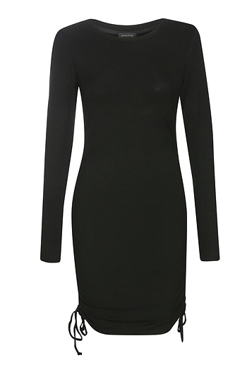 Ruched Side Long Sleeve Dress Slide 1