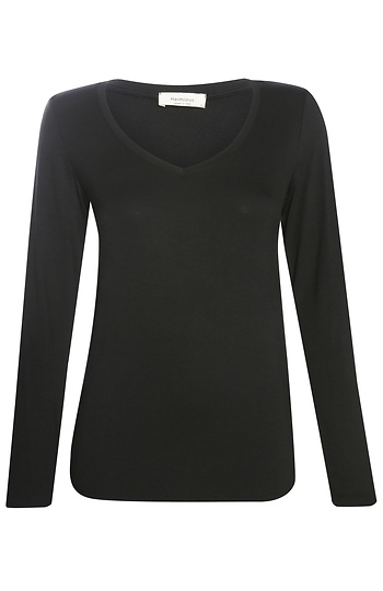 V-Neck Long Sleeve Top Slide 1