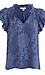 Split Neck Tiered Sleeve Blouse Thumb 1