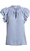 Split Neck Tiered Sleeve Blouse Thumb 1