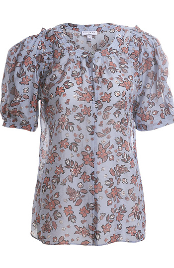 Printed Puff Sleeve Blouse Slide 1