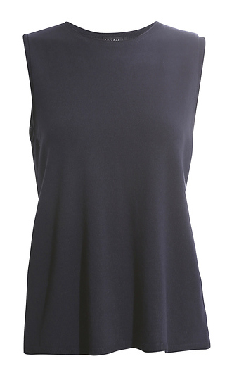 Sleeveless Sweater Top with Contrast Back Slide 1