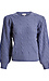 Puff Sleeve Cable Knit Sweater Thumb 1