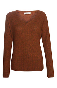 Long Sleeve Brushed Waffle Knit Top Slide 1