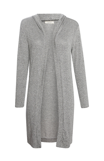 Hooded Hacci Cardigan Slide 1