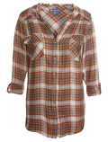 Democracy Long Sleeve Plaid Button Down