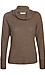 Cowl Neck Brushed Waffle Knit Top Thumb 1