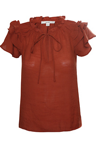Ruffled Neckline Top Slide 1