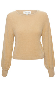 Fuzzy Crew Neck Sweater Slide 1