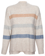 Striped Mock Neck Sweater