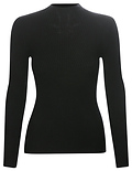 Mock Neck Ribbed Long Sleeve Top