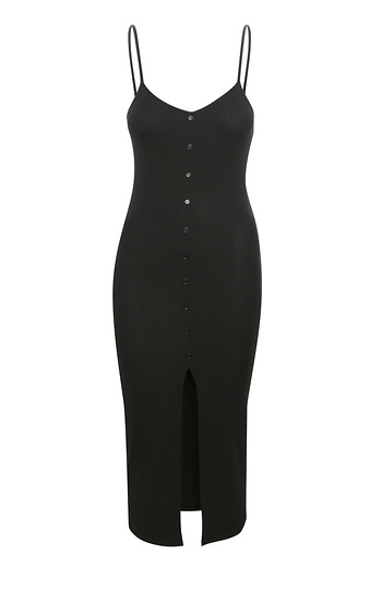 Sleeveless Ribbed Midi Dress Slide 1