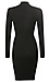 Mock Neck Ribbed Fitted Dress Thumb 2