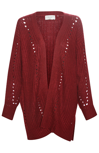 Open Front Pocket Cardigan Slide 1