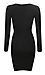 Split Neck Long Sleeve Fitted Dress Thumb 2
