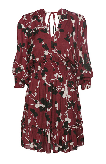 Printed Deep V Dress Slide 1