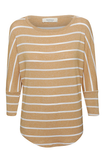 3/4 Sleeve Striped Hacci Slide 1