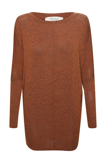 Boat Neck Long Sleeve Hacci Top Slide 1