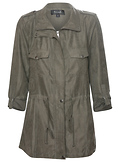 Peach Skin Long Utility Jacket