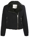 Thread & Supply Faux Fur Asymmetrical Zip Jacket