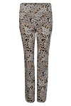 Leaf Print Slim Straight Pants