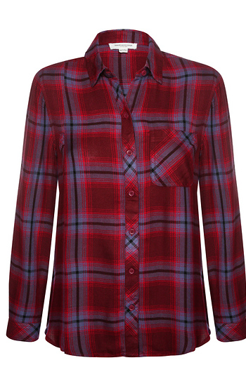 Beach Lunch Lounge Plaid Button Down Slide 1