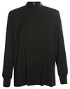 Shirring Mock Neck Top