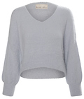 Fuzzy V-Neck Sweater