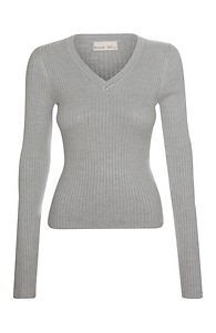 V-Neck Ribbed Top Slide 1