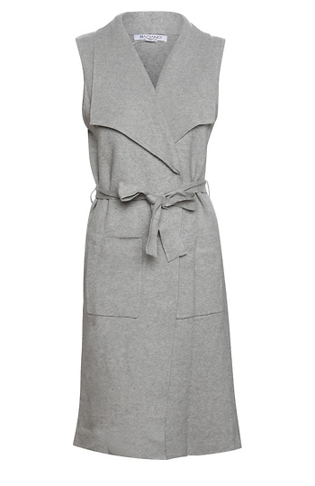 Open Front Long Vest Coat Slide 1