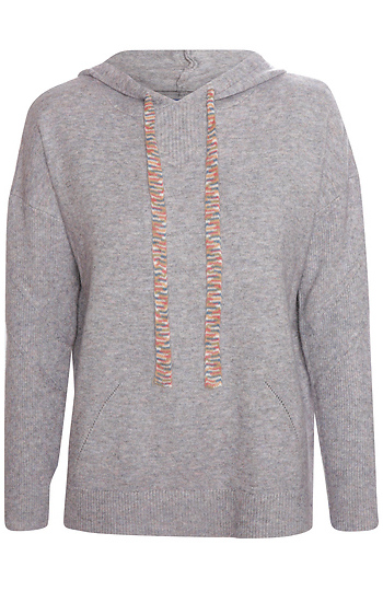 Democracy Contrast Hoodie Tie Sweater Slide 1