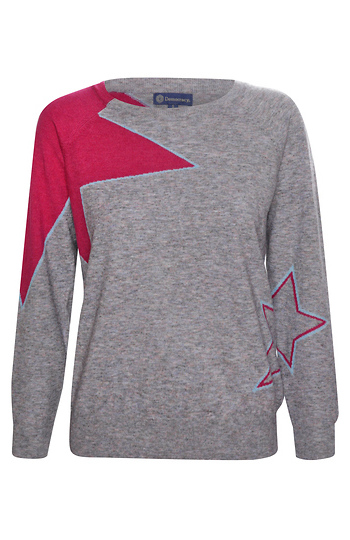 Democracy Long Sleeve Star Intarsia Sweater Slide 1