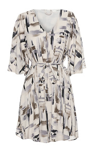 V-Neck Printed Dress Slide 1