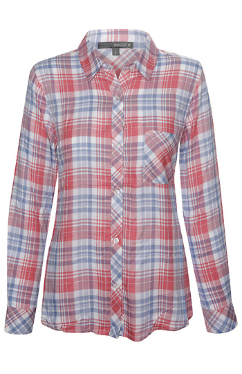 Plaid Button Down Shirt Slide 1