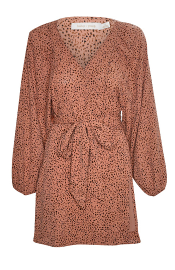 Bishop + Young Cheetah Wrap Dress Slide 1