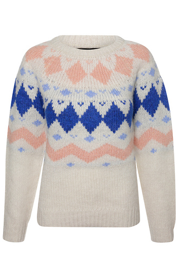 Geometric Printed Sweater Slide 1