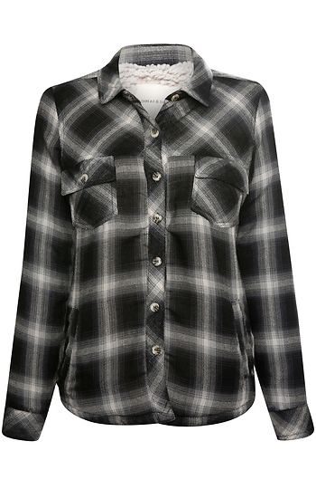 Thread & Supply Sherpa Lined Plaid Jacket Slide 1