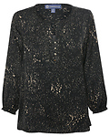 Democracy 3/4 Sleeve Splatter Print Top