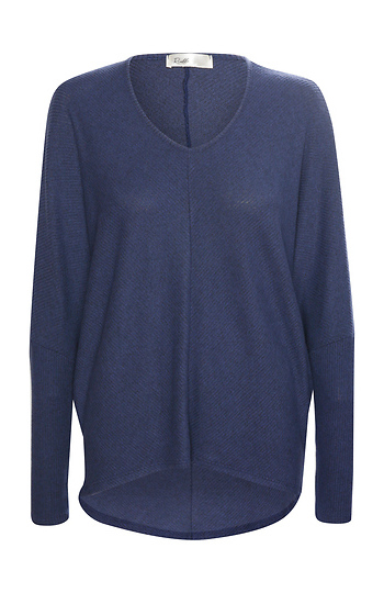 Scoop Neck Loose Long Sleeve Top Slide 1