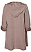 Long Hooded Peach Skin Jacket Thumb 2