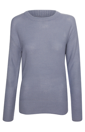 Oversized Side-Slits Sweater Slide 1